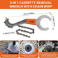 FOUUAAOOU Bike Tools Kit, Has 3 in 1 Bike Cassette Removal Tool, Bike Pedal Wrench, Bicycle Crank Removal Tool, Bottom Bracket Remover and Rotor Lockring Removal Tool, Bike Repair Tool Set