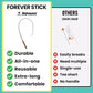 Forever Stick 2 Pack - The Unbreakable Cat Toy Wand, Extra Long Durable Interactive Cat Toy for Indoor Cats, Feather Kitten Toys for Bored Indoor Adult Cats, Bird Teaser Cat Accessories