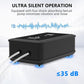 fishkeeper Aquarium Air Pump, 8W 130GPH Dual Outlet Fish Tank Air Pump with Adjustable Airflow Ultra-Quiet Oxygen Aerator Pump with Air Stone Bubbler for 10-120 Gallon Fish Tank