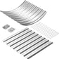Land Guard Galvanized Raised Garden Bed, 8x4x2ft Planter Boxes Outdoor, Oval Larger Metal Planter Boxes for Vegetables, Fruits, Flowers (Silver)