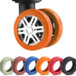 8 Pcs Upgrade Luggage Wheel Covers, Carry On Luggage Suitcases,Wear-Resistant, Anti-Noise, Silicone Wheel Protective Covers for 2-2.4" Spinner Wheel,Essential Travel Accessories (Orange)