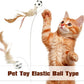6 Pcs Feather Ball Cat Toy,Interactive Feather Bouncy Ball Toy Set for Cats,Mini and Elastic,Suitable for Pets to Play Indoors and Outdoors