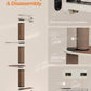 Feandrea Clickat Collection - No.006 Cat Tree Scratching Post, 39.7-Inch Tall Thicker Wall Mounted Cat Scratcher Posts, 2 Cats Perch Platform, Easy Assembly, Suit for Multi Cats Climb Play Nap Scratch