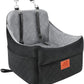 Dog Car Seat for Small/Medium Dogs, Dog Booster Car Seats with Thick Cushion for Dogs Under 35lbs, Detachable Washable Pet Car Seat with Storage Pockets, 2 Safety Belts(Black/Grey)