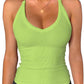 iGENJUN Workout Tops for Women Racerback Basic Tank Summer 2025 Camisole V Neck Slim Fit Ribbed Sleeveless