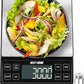NEXT-SHINE Food Kitchen Scale 11lb 0.1g/0.01oz Precise Graduation, 9 Units Rechargeable Digital Scale Stainless Steel Platform LCD Display