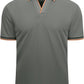 Esabel.C Jacquard Golf Shirts for Men Moisture Wicking Short Sleeve Performance Dry Fit Active Mens Polo Shirts