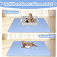 Cat Litter Mat, Extra Large 40" x 28" Silicone Mat Litter Trapping Mat for Scatter Control, Soft on Kitty Paws, Easy to Clean (Blue)