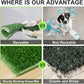 Hompet Dog Toilet Indoor Puppy Training Pad, Removable Dog Potty for Easier Clean Up,Dog Grass Pad with Tray Pet Training Grass Mat 25"×20"