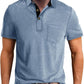 Men's Casual Polo Shirts Classic Button Basic Short Sleeve Shirt Solid Color Cotton Tees Golf Stylish Tops