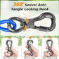 Tresbro 120FT Dog Tie Out Cable with Spring, Shock Absorbing Tether Chains for Outside Aavilable in 10/15/20/25/30/40/50/70/100/120 FT, Heavy Duty Leads for Yard for Medium & Large Dogs Up to 500 LBS