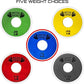 Micro Gainz Standard 1-Inch Center Hole Fractional 2 Pcs Color Weight Plates, Choose (.25LB-1LB) Designed for Standard 1-Inch Dumbbell & Barbell for Strength Training, Made in USA