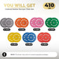 2 Inch Bumper Plates，10-500lbs，Barbell Rubber Olympic Weight Plates Set for Home Gym, Strength Training & Weight Lifting, Multiple Options Colors