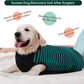Kuoser Dog Recovery Suit, Anti Licking Dogs Rear Leg Sleeve, Abdominal Dog Surgical Suit with Pants Cover Protect Wounds, Dogs Elbow Protector Soft Pet Surgery Onesie Cone Alternative, Green 3XL