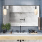 60x36 Inch Black Bathroom Mirror for Wall, Aluminum Frame Rectangle Rectangular Vanity Mirror, Modern Large for Bedroom, Living Room, Horizontal or Vertical