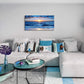 canvas wall art for living room Blue Ocean Sea sun landscape painting bathroom Wall Decor Ready to Hang for Home Decorations office family bedroom kitchen Works canvas Prints pictures 24" x 48"inch