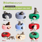 Cattasaurus Peekaboo Cat Cave, Extra Spacious for Multiple & Large Cats 12+ lbs, Scratch Detachable Cat Beds for Indoor Cats, Washable Tunnel Bed, Comfy Cat Donut Tunnel (Ruby Snowball, Jumbo)
