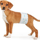 Male Dog Wrap, Disposable Dog Diapers, 40 Count, M (Waist 19.7”-23.6”), Wetness Indicator, Ultra Protection, Leak Proof, Super Absorbent, Soft