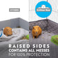 Paw Inspired Critter Box | Washable Guinea Pig Cage Liners with Raised Sides | Fleece Bedding for Guinea Pigs Rabbits, Hamsters, Small Animals | Edge Protected Pee Pads (2x4 (12" Grids))