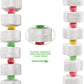 2 Pack Mineral Block Chew Toys with Colorful Beads and a Bell, Bird Beak Grinding Stone, Cage Accessories for African Grey, Budgies, Cockatiels, Small to Medium Birds