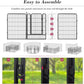 Dog Playpen Outdoor 40 inch 16 Panels Indoor Dog Pen for Large/Medium/Small Dogs Rustproof Metal Dog Fence Outdoor for Yard, Puppy Playpen with Door Portable Pet Fence for RV Camping Yard