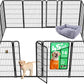 FXW Homeplus Unleashed Indoor Dog Playpen - Stress-Free and Safe Play, Heavy Duty 45 Inch 16 Wire Panels Dog Pen for Large Dogs, Black│Patented