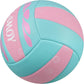 Volleyball Size 5 - Premium PU Leather, Ultra-Durable Soft to The Touch for Youth, Adults, Ideal for Indoor, Outdoor, Beach Sports Training (Pink Blue)