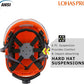 LOHASPRO Hard Hats Construction Safety Helmet with Visor ANSI Z89.1 Approved OSHA Hardhat, Vented Men Work Hard Hat with Chin Strap Tree Climbing Arborist Helmet (P4 Orange+Clear Visor)