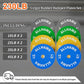Colorful Olympic Bumper Plates, 2-inch Stainless Steel Insert, Virgin Rubber Weight Plate Set for Barbell Weight Lifting and Strength Training Home Gym