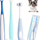 Ultra Soft Nano Dog Toothbrush Kit for Small Breed, Silicone 360 Pet Tooth Brushes for Dogs Cat,Canine Dental Care Set of 3 Different Shapes