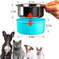 HERCOCCI Dog Crate Bowl, Removable Stainless Steel Pet Kennel Cage Hanging Food Bowls and Water Feeder Coop Cup Prevent Overflow for Puppy, Medium Dog, Cat, Rabbit, Ferret