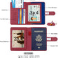 Melsbrinna Rfid Passport Holder for Travel women/Men, Cute Passport Wallet Rfid Blocking Card Slots, Rfid Passport Cover/CaseTravel Wallet, Passport Book Holder (1, Red3)