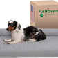 Furhaven Cooling Gel Dog Bed for Medium/Small Dogs w/ Removable Bolsters & Washable Cover, For Dogs Up to 35 lbs - Pinsonic Quilted Paw L Shaped Chaise - Titanium, Medium