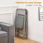BOOSDEN Padded Folding Chair, Foldable Chair with Fabic Thick Cushion, Heavy Duty Metal Folding Chair for Outdoor & Indoor & Dining & Party, Grey