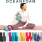 Oceanfoam Ripple Travel Foam Roller (11" x 3.35") Firm Mini Foam Roller for Physical Therapy, Deep Tissue Massage, Back Pain - High Density, Ergonomic Wave Textured - Yoga, Pilates, Exercise (Seafoam)