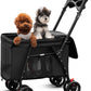 Pet Stroller Cat Dog Stroller Travel Folding Pet Carriers（Black）