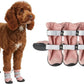 Spark Paws Dog Shoes, Waterproof Dog Boots for Medium to Large Dogs, Non Slip, Breathable Dog Booties and Paw Protectors - 4PCS Doggie Hiking Boots with Reflective Straps - Pink, Size 3