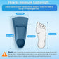 Gintenco Swim Fins, Kids Swim Training Fins for Lap Swimming, Travel Size Flippers with Mesh Bag, Silicone Swimming Fins for Kids Teens Adults Women Men