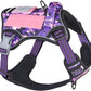 BUMBIN Tactical Dog Harness for Small Dogs No Pull, Famous TIK Tok No Pull Puppy Harness, Fit Smart Reflective Pet Walking Harness for Training, Adjustable Dog Vest Harness with Handle Purple Camo XS