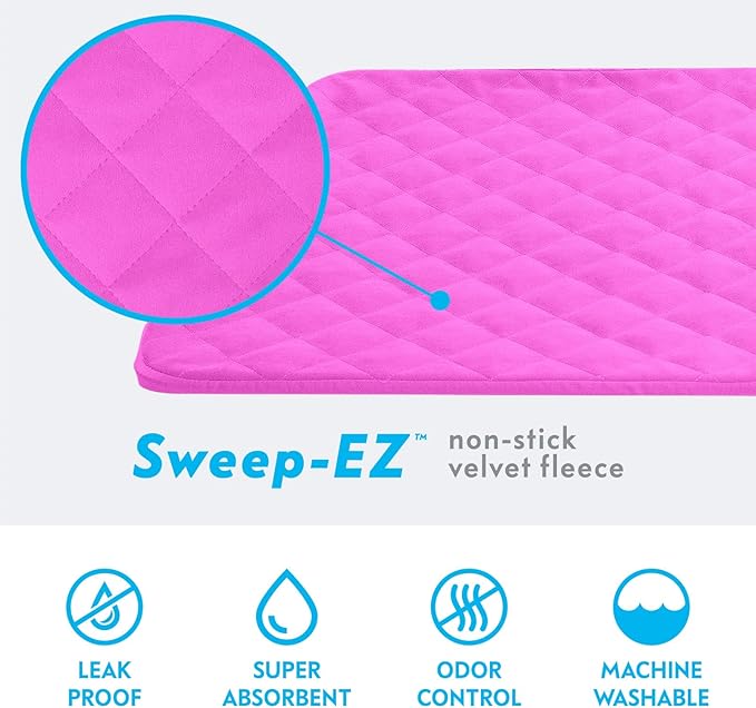 Paw Inspired Fitted Fleece Liners for Ferret Nation, Critter Nation Cage for Ferrets, Rats, Chinchillas, Hedgehogs & Other Small Animals (Pink, Double Unit Combo)