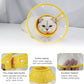 Pet Cone Recovery Dog Cone Adjustable Dog Collar Clear Padded Collar with Breathable Soft Edge, Plastic Puppy Cone Protect The Neck Surgery Recovery, Designed for Cats and Puppies (Yellow, S)