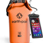 Earth Pak Waterproof Dry Bag - Roll Top Waterproof Backpack Sack Keeps Gear Dry for Kayak with Waterproof Phone Case
