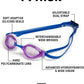 ARENA Unisex Python Racing Swim Goggles for Men and Women Anti-Fog No Leak Max Comfort Dual Strap, Mirror/Non-Mirror Lens