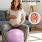 Trideer Pregnancy Birthing Ball - 1.7mm Extra Thick Yoga Ball for Maternity, Labor, Exercise, Physio, Recovery - Guide & Baby Memory Book Included - 440LB Anti-Burst & Non-Slip Stability
