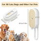 Cat Steam Brush, 3 in 1 Pet Spray Hair Removal Comb, Cats and Dogs Brush for Shedding, Rechargeable Silicone Pet Steam Brushes, Spritz Defur Comb for Massage, Cleaning and Remove Loose Hair - White