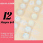 Body Glitter Face Glitter, Hair Glitter for Kids, 12 Shapes Fine Chunky Glitter Gel for Women Girls Makeup Sparkles Party Mermaid Sequins Rave Accessories Singer Concerts Festival (White Scheme)