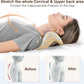 Neck and Shoulder Relaxer with Upper Back Massage Point, Cervical Traction Device Neck Stretcher for TMJ Pain Relief and Cervical Spine Alignment Chiropractic Pillow (Beige)