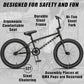 Freestyle BMX Bike, 18 20 Inch Kids Bicycle for 5-13 Years Old Kids and Beginner Level Rider, Multiple Colors