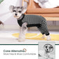 Kuoser Dog Recovery Suit, Anti Licking Dogs Rear Leg Sleeve, Abdominal Dog Surgical Suit with Pants Cover Protect Wounds, Dogs Elbow Protector Soft Pet Surgery Onesie Cone Alternative, Black L