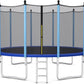 GYMAX Trampoline, 8FT 10FT 12FT 14FT 15FT 16FT Recreational Trampolines w/Safety Enclosure Net & Ladder - ASTM Certificated, Outdoor Trampoline for Kids and Adults